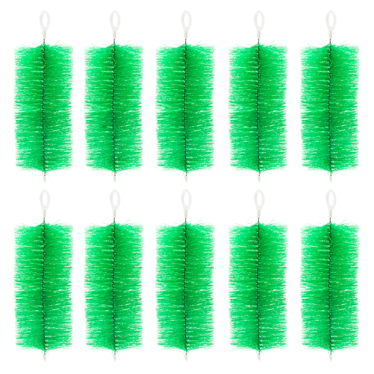 NinjaSieve 10 Packs Fish Pond Filter Brushes Set for Koi Pond Fish Tank Aquarium Water Garden Pond Skimmer Filter Cleaning Brush (Green Upgraded)