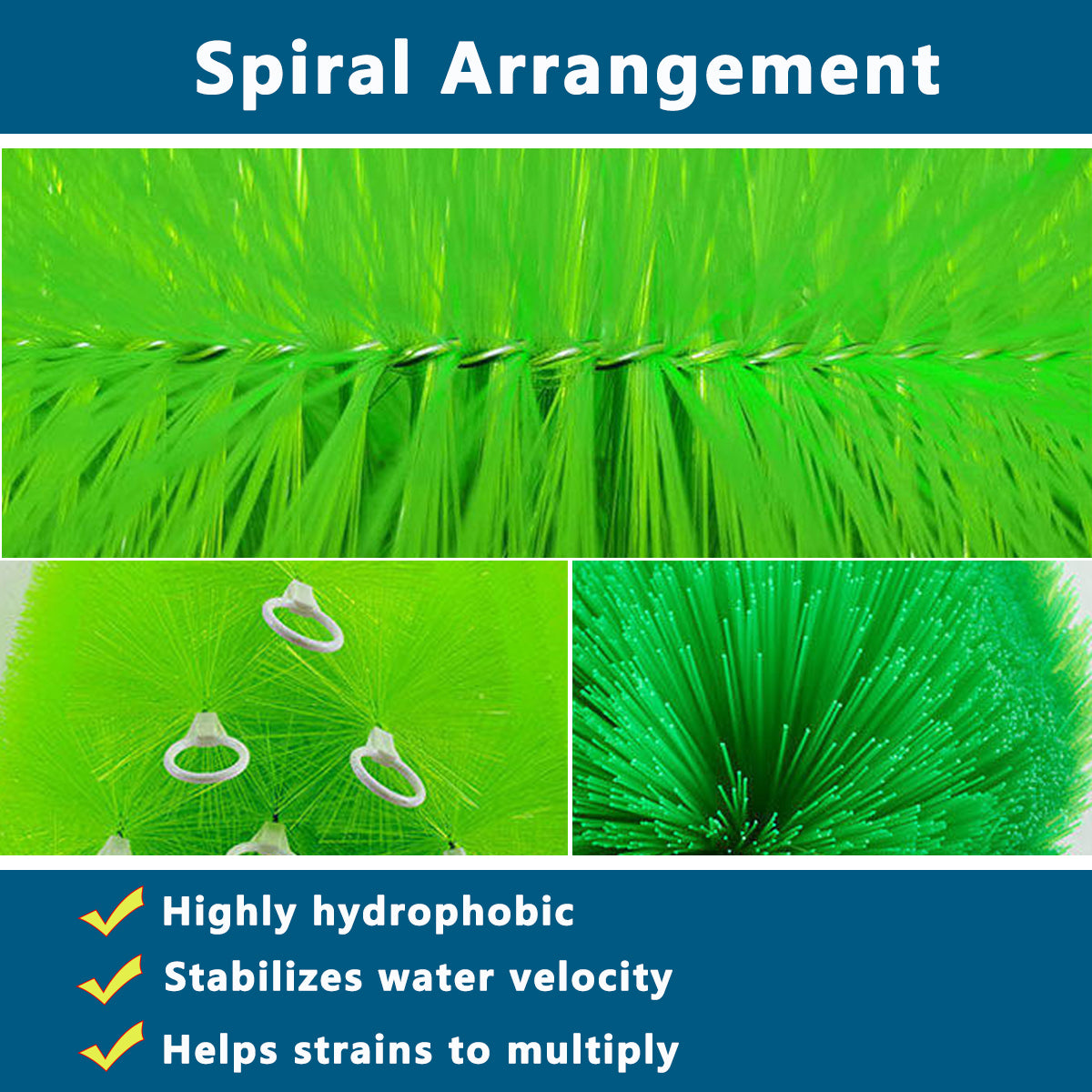 NinjaSieve 10 Packs Fish Pond Filter Brushes Set for Koi Pond Fish Tank Aquarium Water Garden Pond Skimmer Filter Cleaning Brush