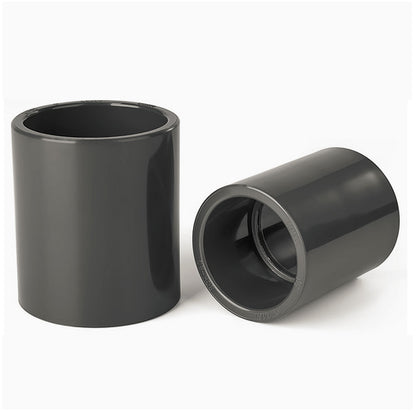 NinjaSieve 2 Pack DN32 x 1-1/4 Inch UPVC Coupling Adapter Pipe Fitting (Socket x Socket) - SCH80, Dark Grey