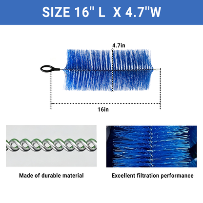 NinjaSieve 10 Packs Fish Pond Filter Brushes Set for Koi Pond Fish Tank Aquarium Water Garden Pond Skimmer Filter Cleaning Brush