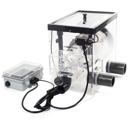 NinjaSieve RDF Automatic Rotary Drum Filter for Koi Tilapia Pond, Fish Farm,Aquarium,Hydroponics, Aquaculture, Aquaponics, with Mobile Control Box, Transparent Koi Pond Filter 5T10 (1240GPH) - Coming soon