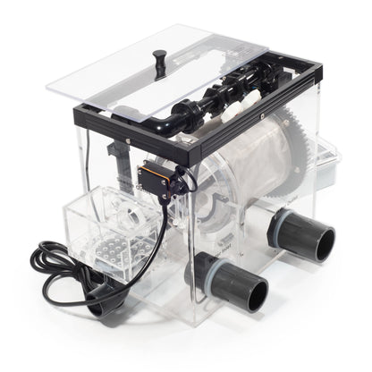 NinjaSieve RDF Automatic Rotary Drum Filter for Koi Tilapia Pond, Fish Farm,Aquarium,Hydroponics, Aquaculture, Aquaponics, with Mobile Control Box, Transparent Koi Pond Filter 5T10 (1240GPH) - Coming soon