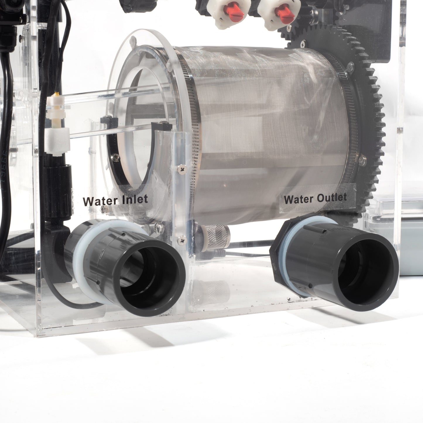 NinjaSieve RDF Automatic Rotary Drum Filter for Koi Tilapia Pond, Fish Farm,Aquarium,Hydroponics, Aquaculture, Aquaponics, with Mobile Control Box, Transparent Koi Pond Filter 5T10 (1240GPH) - Coming soon