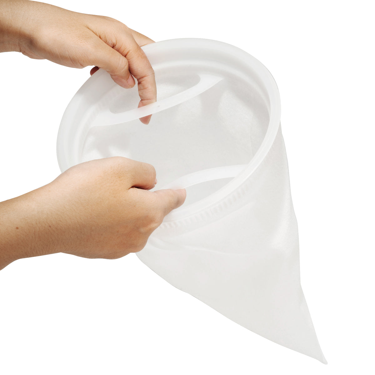 300 Micron Filter Socks — 7" x 12" Reusable Sump & Pond Filter Bags with Built-In Plastic Rim