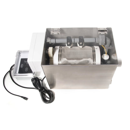 NinjaSieve RDF Automatic Rotary Drum Filter for Koi Tilapia Pond, Fish Farm,Aquarium,Hydroponics, Aquaculture, Aquaponics, with Mobile Control Box, Smallest Koi Pond Filter 4T10-2 (925GPH)